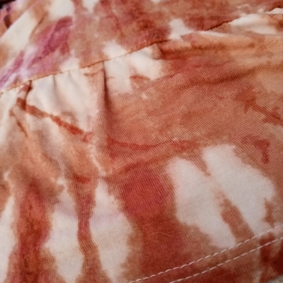 Style & Co pl Raspberry Tie Dye Elastic Neckline Long Sleeves Ruffle Hem… - Picture 12 of 12